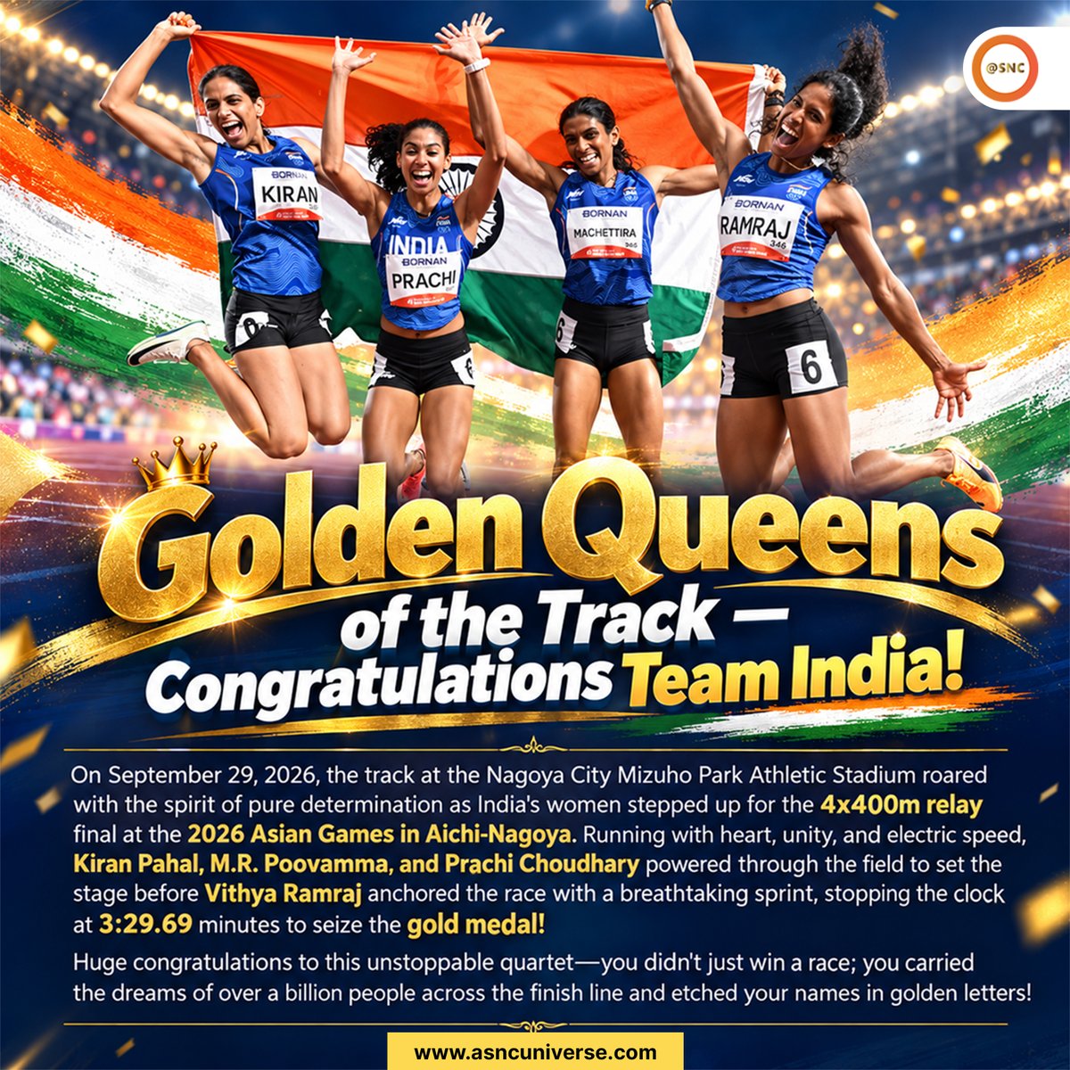 SNCoffice's tweet photo. From Meenakshipuram to the Golden Stage.
A journey of determination, family sacrifice, setbacks, and an unbreakable dream. Vithya’s story is a reminder that every great victory begins with the courage to keep going.
Dream. Sacrifice. Persevere. Triumph.
#VithyaRamraj #SNC https://t.co/JC1qYwfxDF
