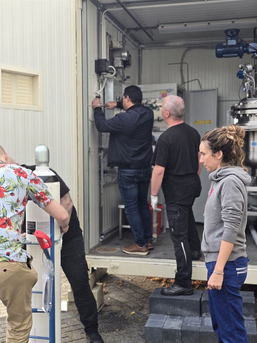LIFEPharmaDetox's tweet photo. Milestone reached! 🚀 The NTUA and Medochemie teams visited FAL facilities in Duiven after a successful 2nd demo phase.  
Our pilot system effectively treats varied industrial wastewater streams and targets active pharmaceutical ingredients (APIs) across conditions. 💧 https://t.co/AYeU0UFfTk