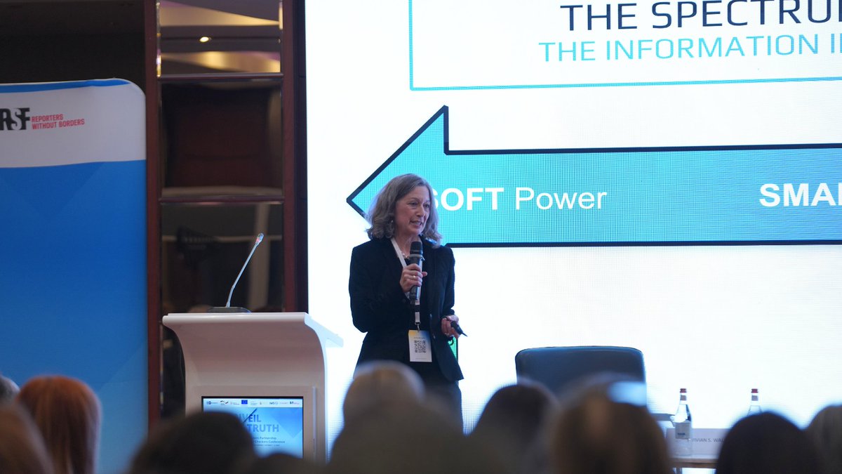 MythDetector's tweet photo. 🎤 Keynote highlights from #UnveilTheTruth2026

Dr. Vivian S. Walker, Public Diplomacy Expert, opened the conference with insights on influence, information integrity &amp; democratic resilience.

💬 “In a democracy, reality must remain contestable. It cannot be dictated”. https://t.co/axQgxaFAvD