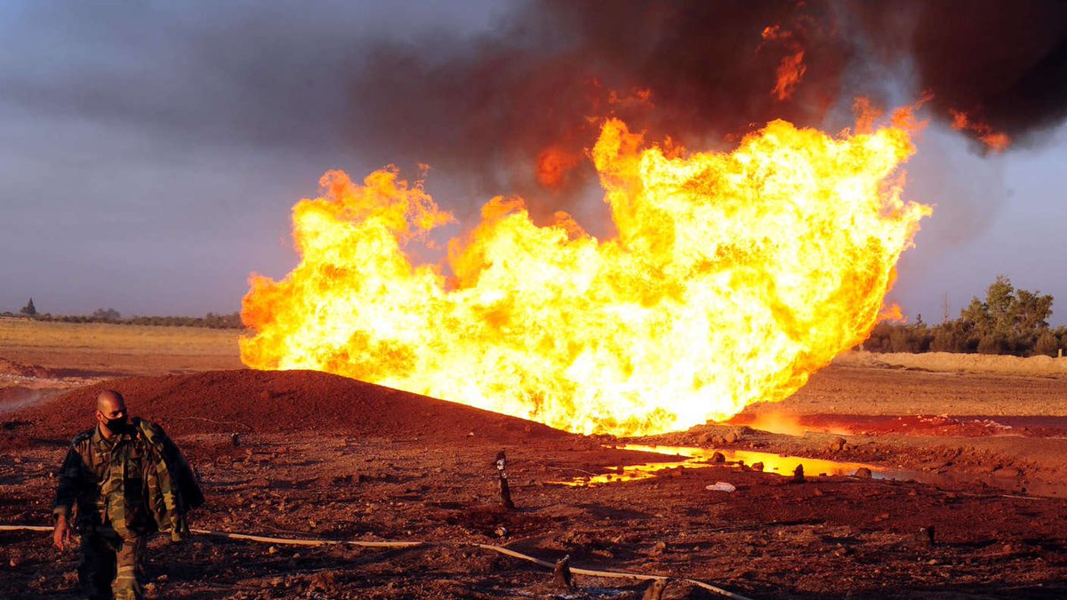 GeoPontus's tweet photo. 1/ 🇸🇾⚡ Eine Gasleitung bei Damaskus ist am 30. September explodiert und hat laut SANA 3 Kraftwerke vom Netz genommen: Tischrin, Deir Ali und Nasirija. Die Ursache ist weiterhin unklar. #Syrien #Energie #Explosion https://t.co/WmtSSGP92U
