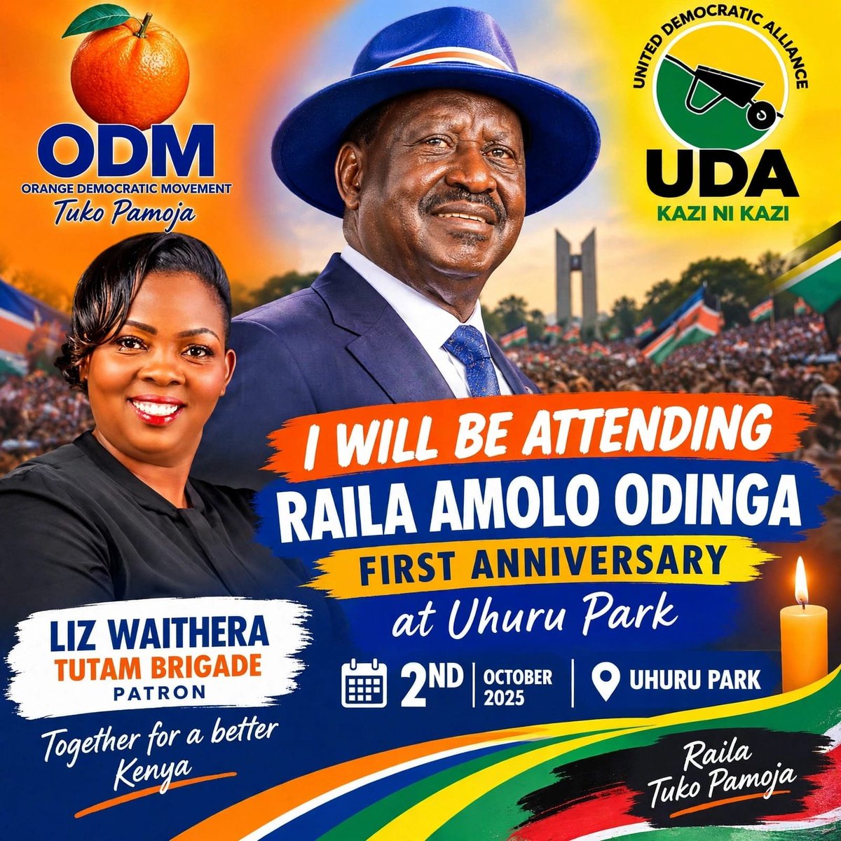 HonLizwaithira's tweet photo. I will be attending Raila Amolo Odinga's first anniversary since we lost him..he was a man of the people..lets all come together on this day and celebrate a life well lived https://t.co/vPGKNEtKJI