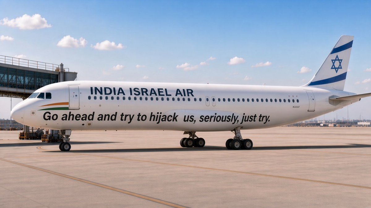 DavidMKeyes's tweet photo. Bold tagline by the new India Israel Air (full disclosure: I'm an investor) https://t.co/nrRdiOVBNv