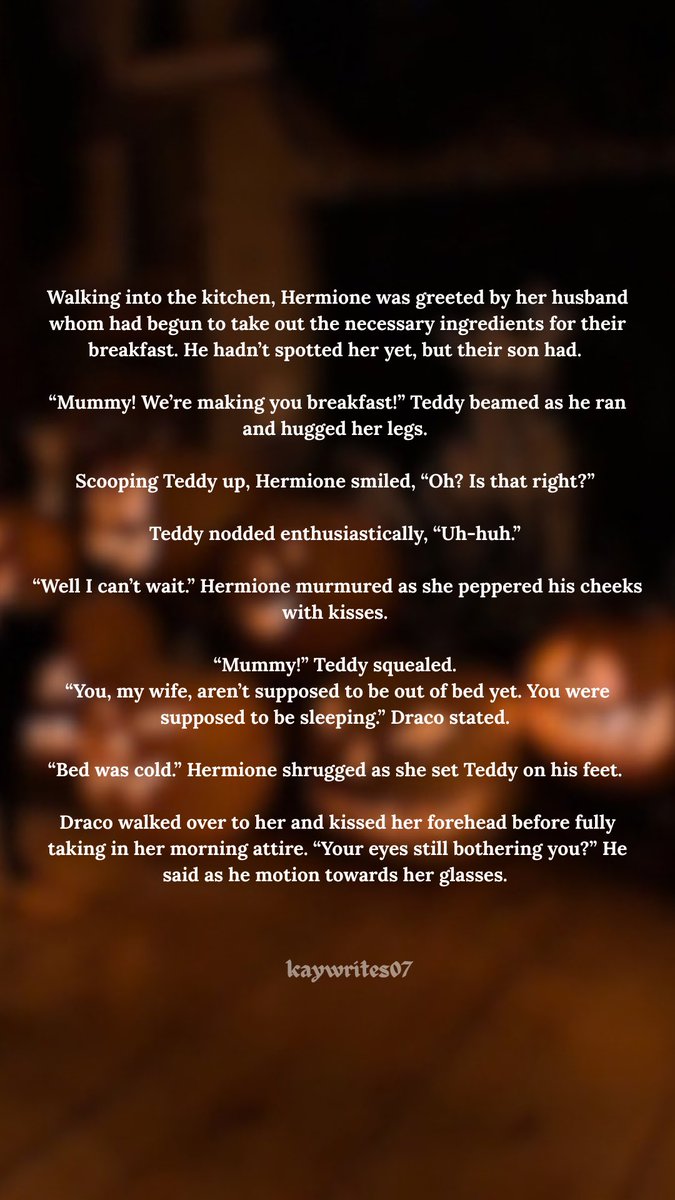 kaywrites07's tweet photo. Happy October!
This little prompt/series will feature a new alternate universe for our two favorite characters that I have been creating for a while now.
I give you, Day One: Waffles or Pancakes
#octoberprompts #dramione #dracoxhermione https://t.co/fVObvY5OG6