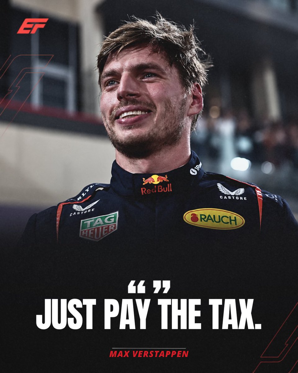 evrythngformu1a's tweet photo. 😭 Max Verstappen with zero sympathy for the concerns over racing at Imola in December.

Valtteri Bottas had warned about the recent Italian tax situation involving F1 drivers, saying he wasn’t enthusiastic about racing there and citing the tax issue as one of his concerns.

Max’s response:

“There is no tax issue. You just have to pay tax.”

💀💀
