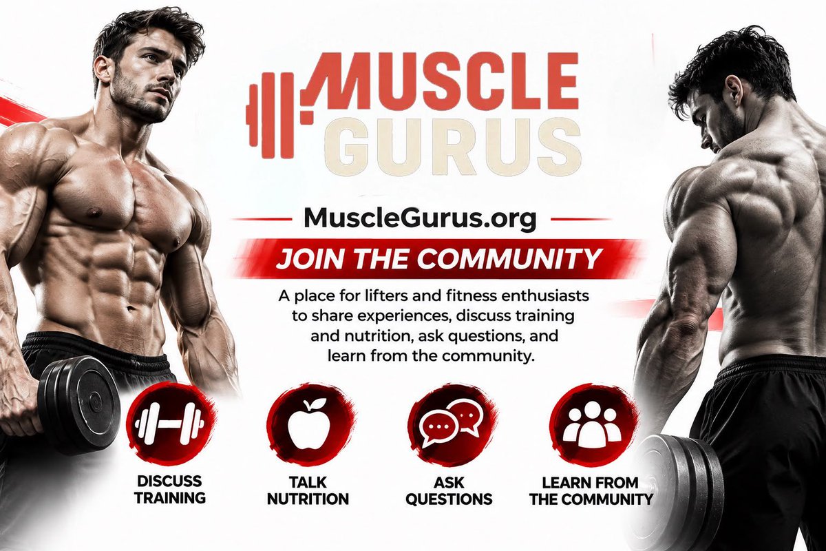 kim223760088656's tweet photo. Training, nutrition, progress, and real experiences join the conversation at https://t.co/C4FMO17uxO.
Got a question? Share it.
Got experience? Help someone out.
Let’s build a stronger fitness community together. 🔥
#MuscleGurusOrg #FitnessCommunity #Bodybuilding #Strength https://t.co/w0YTvXy4XB
