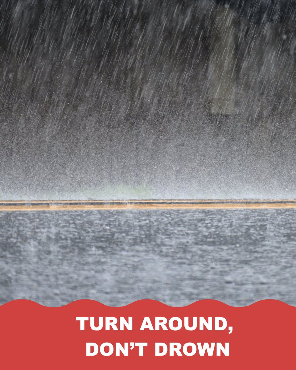 COSAGOV's tweet photo. Heavy rain can quickly lead to dangerous flooding. If you don’t need to be on the road today, stay home. If you must travel:

- Check road conditions before leaving. Allow additional time for your commute.
- Avoid flood-prone areas  
- Never drive around barricades. 
- Never drive or walk through moving water.

Turn Around, Don’t Drown.

Learn more: 🔗 https://t.co/coJCcAHNKg | 🔗 https://t.co/SzxVojNu0x

⚠️ Las lluvias intensas pueden provocar rápidamente inundaciones peligrosas. Si no necesitas salir hoy, quédate en casa. Si debes viajar:

- Consulta el estado de las carreteras antes de salir. Prevee tiempo adicional para tu desplazamiento. 
- Evita las zonas propensas a inundaciones. 
- Nunca conduzcas rodeando las barreras. 
- Nunca conduzcas ni camines a través de corrientes de agua.

Da la vuelta, no te ahogues.
Más información: 🔗 https://t.co/coJCcAHNKg | 🔗 https://t.co/SzxVojNu0x