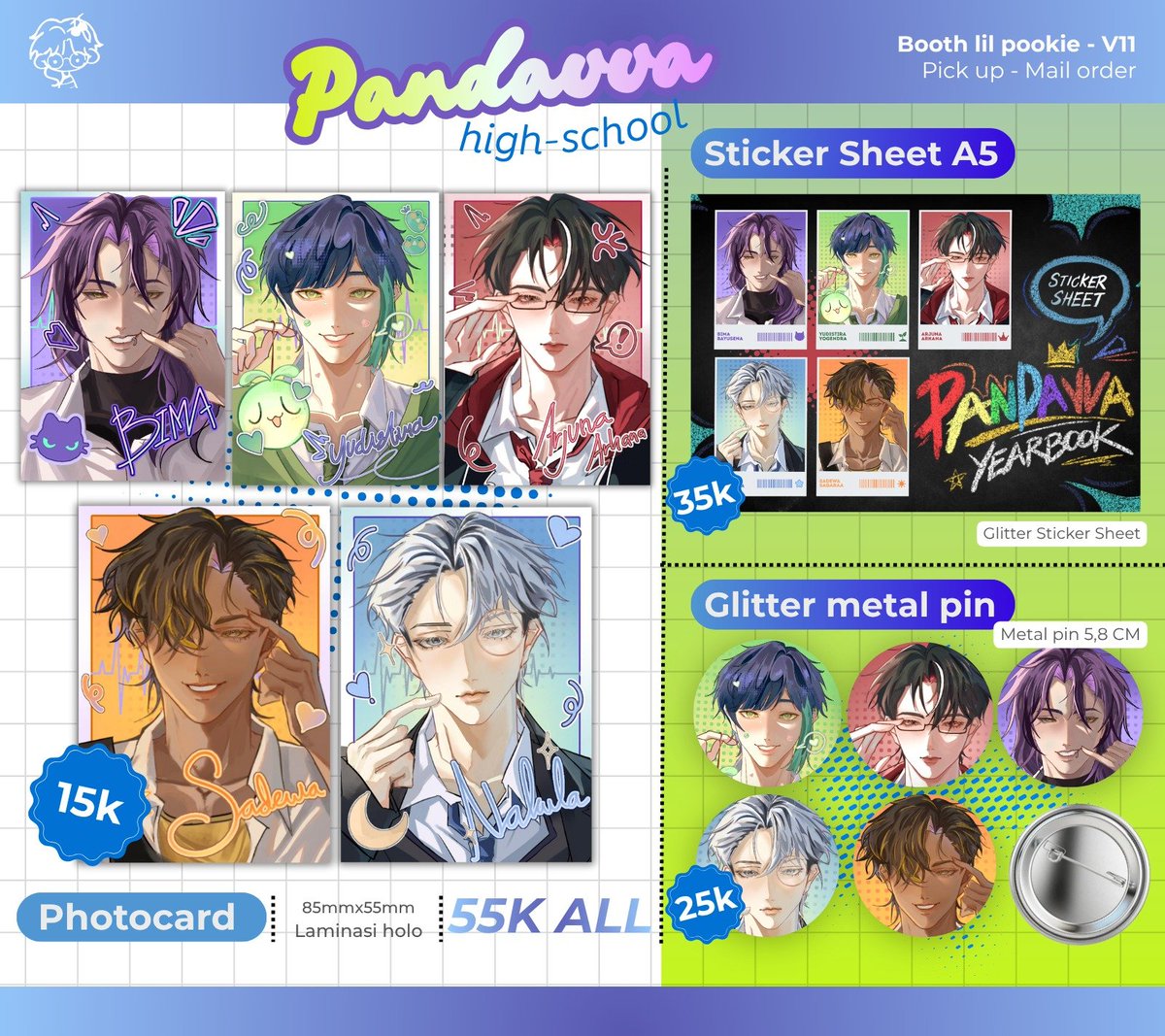 8aNadia's tweet photo. [❤️+🔁 are appreciated ^^]

Hi Guys my first PO for #CF23

🗓️ 1-10 Oktober 2026
📦Pickup at CF23 / Mail order
🍒PANDAVVA, SeFurDen
🎁GA 1 set holo poca PNDVV
(like+repost+tag+comment)

Link PO : https://t.co/TFSiy8xmdp

#comifuro23 #cf23catalogue #PANDAVVARUNG https://t.co/0YHkZfstaE