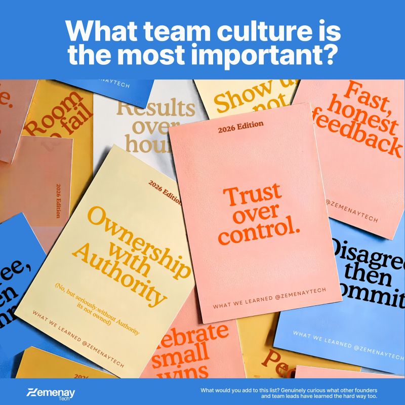 Zemenaytech's tweet photo. Nobody builds a great team by accident.

We've hired across time zones, cultures, and skill sets, and if there's one thing that keeps showing up in the teams that actually work, it's this: great teams aren't the ones with the most talent. They're the ones with the least friction. https://t.co/IcWdjzHtqM