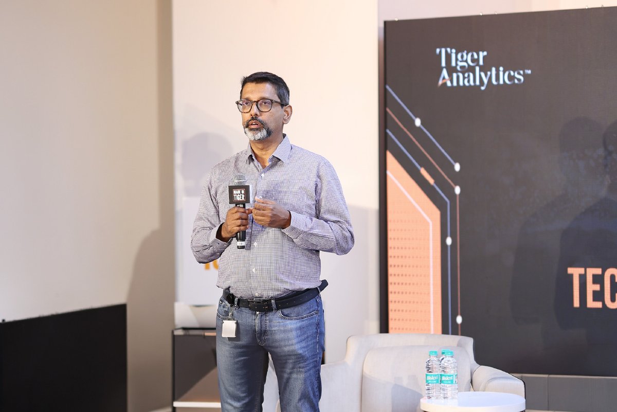 TigerAnalytics's tweet photo. MIT came alive in Bengaluru last week!

From a chat by Prof. Ganesh R on building AI from India and the role of empathy in technology, to Tech Pavilions showcasing ingenious solutions and Tiger IP, it was a day of ideas, demos, conversations and Tiger spirit.

#PoweredByIngenuity https://t.co/VoTvsMznYe