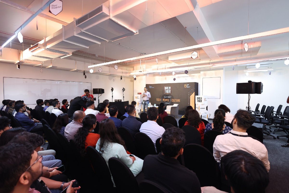 TigerAnalytics's tweet photo. MIT came alive in Bengaluru last week!

From a chat by Prof. Ganesh R on building AI from India and the role of empathy in technology, to Tech Pavilions showcasing ingenious solutions and Tiger IP, it was a day of ideas, demos, conversations and Tiger spirit.

#PoweredByIngenuity https://t.co/VoTvsMznYe