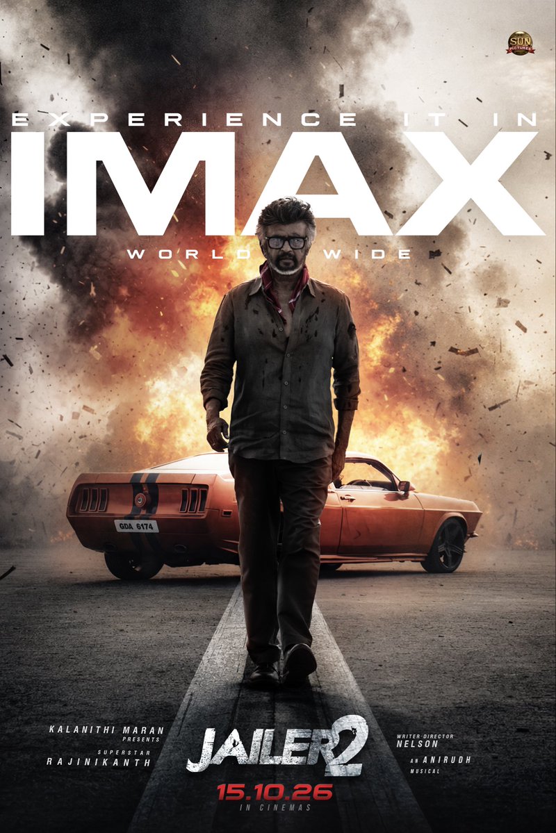 PharsFilm's tweet photo. #Jailer2 is coming to take over IMAX screens worldwide from Oct 15th! 🔥🌟 @imax @imaxindia

@rajinikanth @Nelsondilipkumar @anirudhofficial @balanvidya @iam__sjsuryah @surajvenjaramoodu @meramyakrishnan @yogiibabuorginal @mirnaaofficial @vijaykannandop @editornirmalofficial @chethandsouza @alwaysjani @kiran.drk @sunil_reddy25 @pallavi_85 @valentino_suren @koothan @santoshraju_vfx @kabilanchelliah @rameshkuchirayar @riazkahmed.pro #Jailer2FromOct15