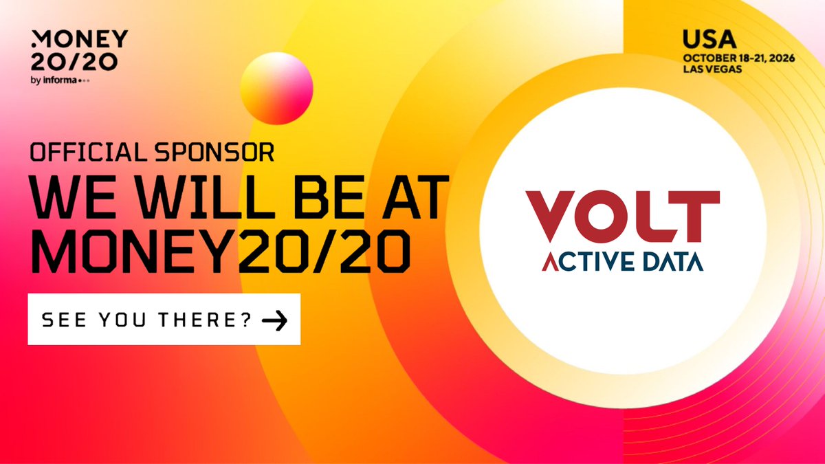 VoltActiveData's tweet photo. Las Vegas, here we come 🚀
Find Volt at Kiosk I6, #Money2020USA, 18-21 Oct.
Real-time decisioning for fraud, payment rails and gateways.  When the decision has to happen inside the transaction, what makes it?
See you there 👉 https://t.co/RlQRZMTbAL

#Money2020 #Money2020USA #Fintech