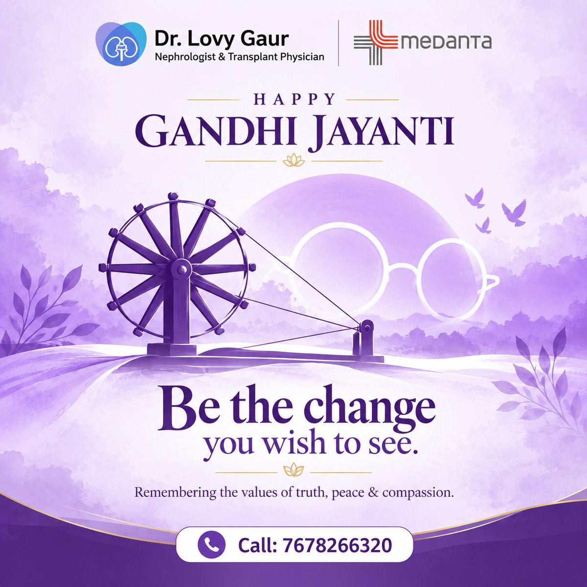 LovyGaur's tweet photo. #GandhiJayanti2026 ๐ฎ๐ณ
Remembering Mahatma Gandhi and the timeless #valuesoftruth, #peace, #compassion, and #service.
May these values continue to inspire positive action and care for others.
2 October 2026
#GandhiJayanti #MahatmaGandhi #DrLovyGaur https://t.co/fU6gCNXm0H