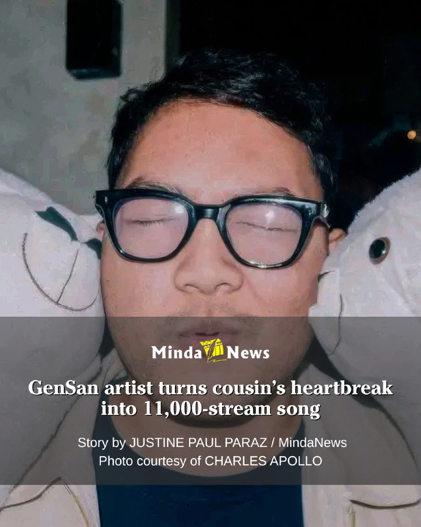 mindanewsdotcom's tweet photo. A song inspired by General Santos City artist Charles Apollo’s cousin’s on-and-off relationship has surpassed 11,000 Spotify streams, reaching 11,577 plays by Thursday noon.
https://t.co/ET8SgIGVrp
#GenSanArtist #FilipinoMusic #HeartbreakSong #LocalMusicPH #MindaNews https://t.co/oaBFs9symD