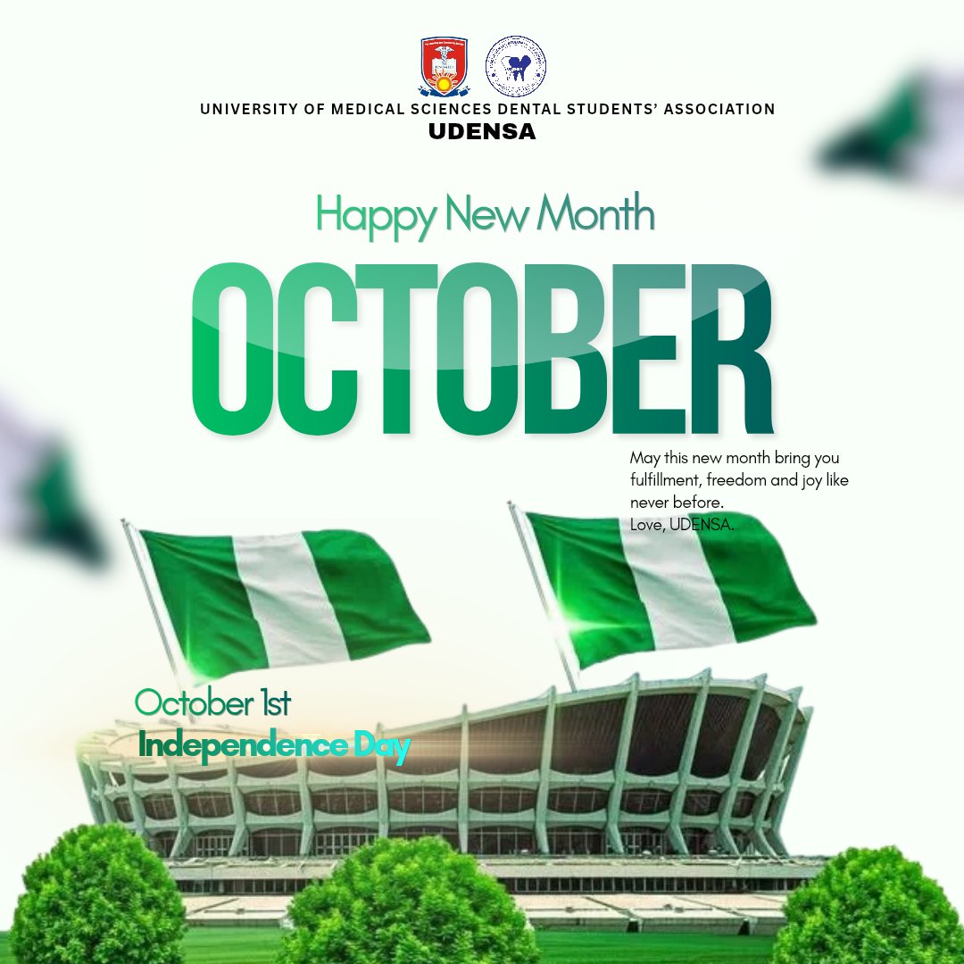 ondodentistry's tweet photo. Happy New Month and Happy Independence Day to us all.
Love, UDENSA🇳🇬🫶🏾 https://t.co/99cVN4bUZb