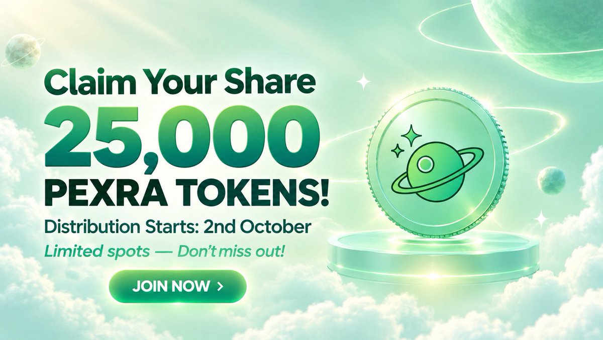 PexraFun's tweet photo. Claim 25,000 - $PEXRA airdrop for first 3500 🔥

$PEXRA will list October 3rd at 14:00 UTC on $SOLANA

✅Follow @PexraFun 
✅RT + Like
✅Comments $SOL addres 

Distribution Starts 2nd October ⏳ https://t.co/26ySR0VL8H