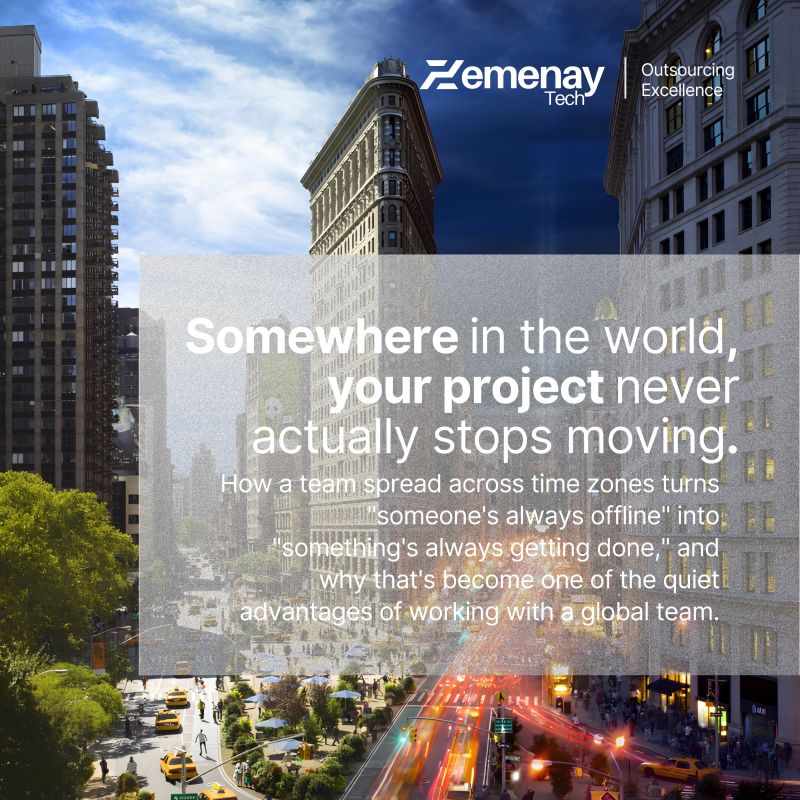 Zemenaytech's tweet photo. Global work sounds exhausting on paper. Time zones, cultures, someone always clocking in as someone else clocks out. You'd think it's a mess.
It's not, once a team knows what it's doing.

#outsourcing #companies #WorkToEarn https://t.co/U7sBeJFT1N