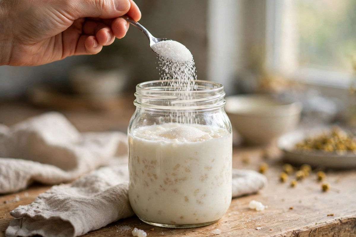 dietista's tweet photo. Errore comune in casa: zuccherare troppo il kefir fatto in casa. Un cucchiaino basta ad avviare la fermentazione, il resto è solo gusto. Per la dolcezza, meglio la frutta fresca alla fine. #kefir #consigli https://t.co/uMfccipJht
