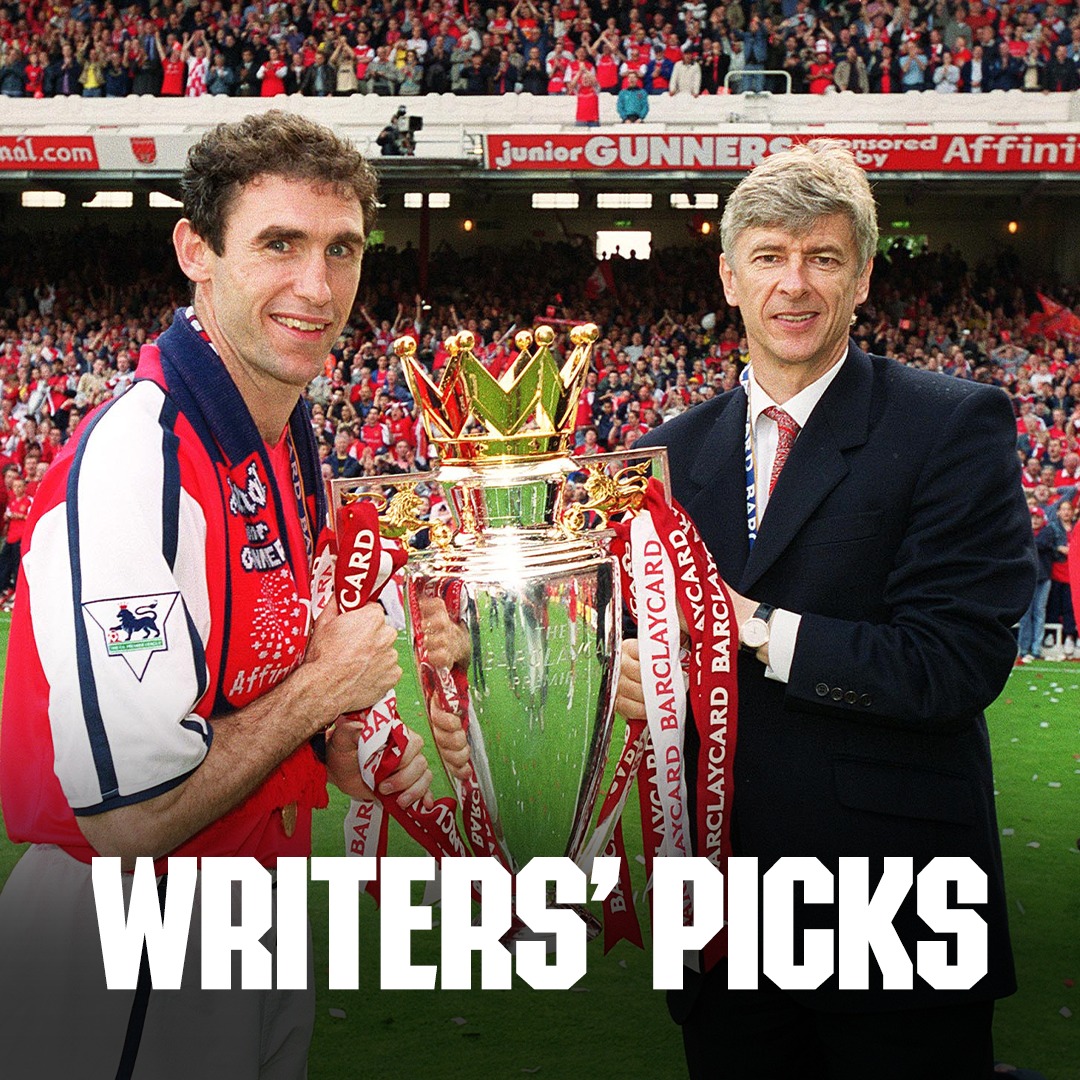 Arsenal's tweet photo. 🏆 Invincible memories
🤩 Highbury heroics
😆 Staff football

Our writers decide their favourite Wenger moment 👇