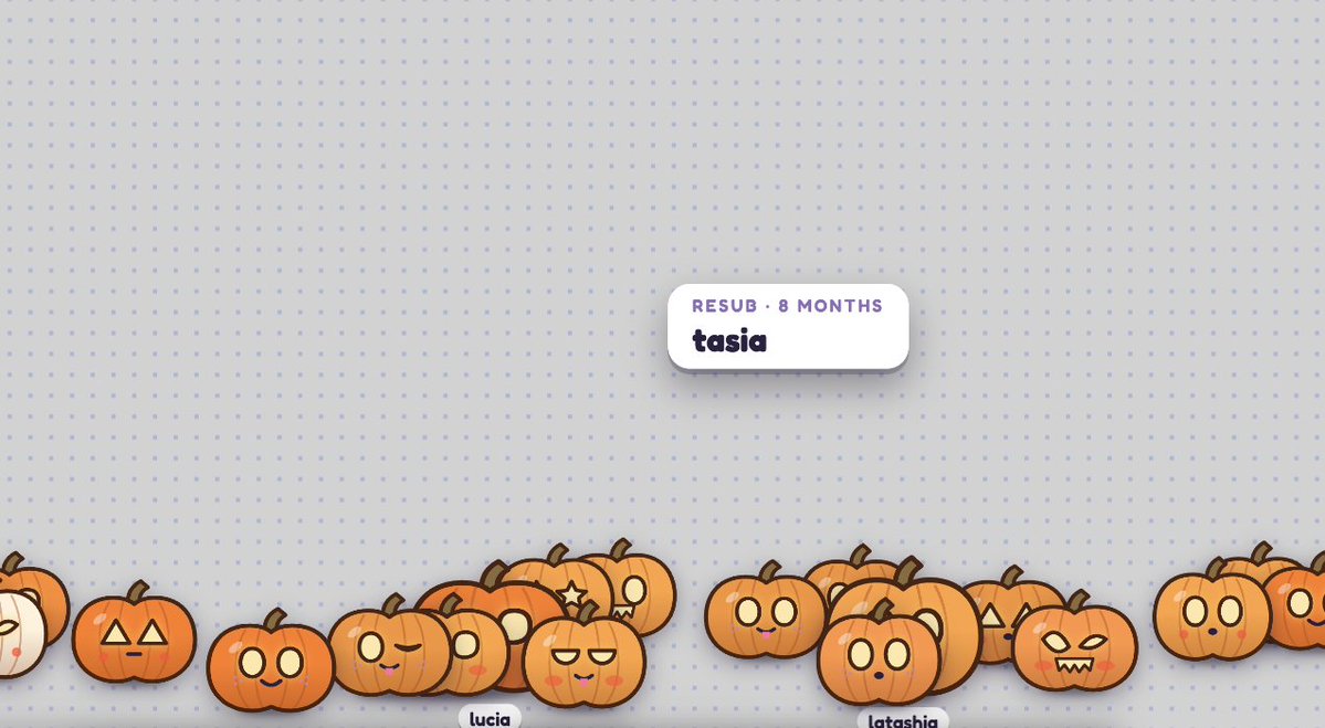 lokyoart's tweet photo. Your chat is haunted 👻
Every chatter becomes a little ghost, pumpkin, skull or spider on your stream. Own face for every viewer, !boo scares everyone nearby, 16 hats, candies for subs.
Twitch chat widget for #StreamElements #twitch 🎃 https://t.co/eLyHisYtl5