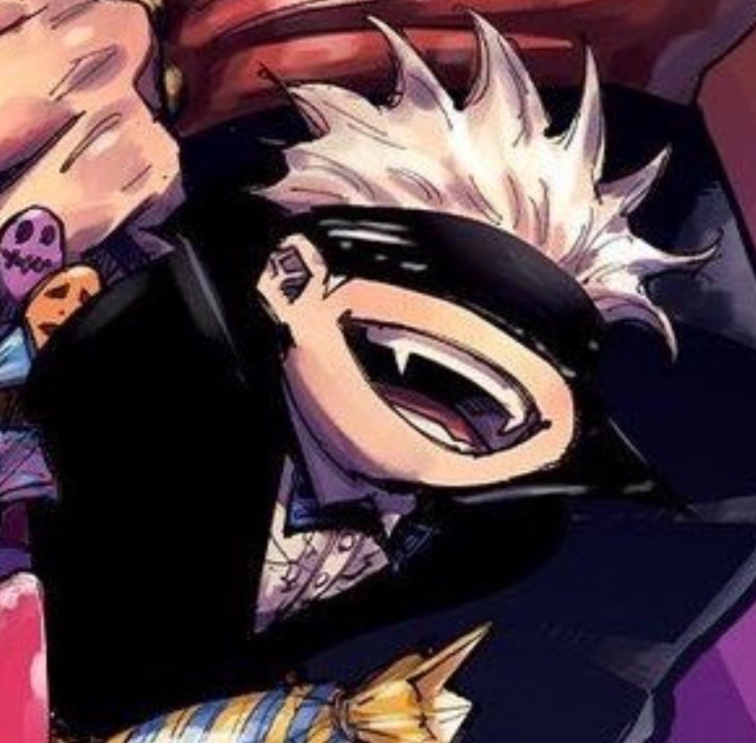 artdiseasee's tweet photo. happy first day of spooky month remember when this official art of him dressed up as a vampire dropped https://t.co/pmljglA6Vn