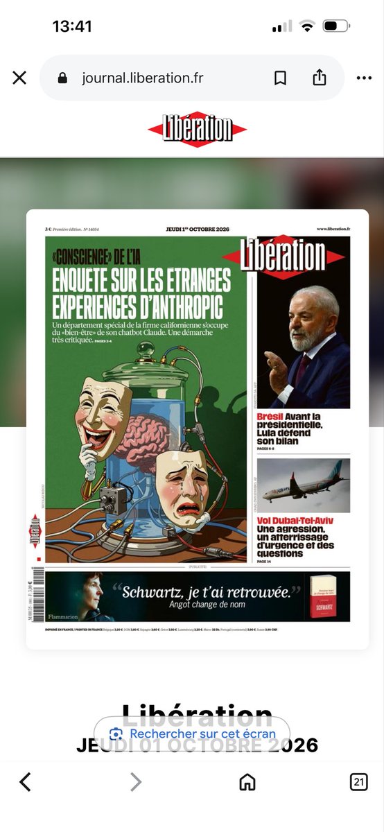 AlainTetro's tweet photo. @Sarah176Israel @LEURINChristop1 @Sarah176Israel 
Vous diffusez un fake grossier 
Je vous met la une de Libé https://t.co/HN6Um5rYM4