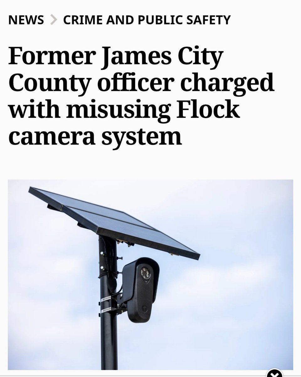 ssurovell's tweet photo. Good to see one jurisdiction using @C_Herring's law we passed 2 years ago placing restrictions on the sharing of Flock camera data and consequences for people who abuse it https://t.co/phX8tdN36H