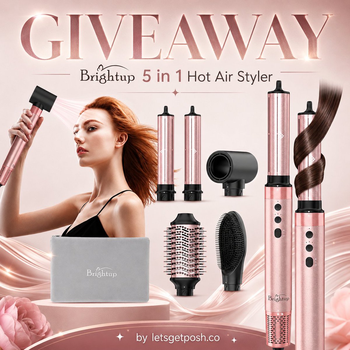 letsgetposh_co's tweet photo. 💗✨ WIN A BRIGHTUP 5-IN-1 HOT AIR STYLER & HAIR DRYER BRUSH! ✨💗

Salon-worthy hair days just got easier! 💇‍♀️ We’re giving one lucky Poshie the chance to win the Brightup 5-in-1 Hot Air Styler, an all-in-one styling system designed to dry, smooth, volumize and create gorgeous bouncy curls with one versatile tool.

With five interchangeable attachments, powerful high-speed airflow, negative-ion technology and automatic curling barrels powered by the Coanda effect, this beauty multitasker makes it easy to switch up your look without a drawer full of styling tools. ✨

💖✨ WHY YOU’LL LOVE IT ✨💖

✨ 5 Styling Tools in 1: Dry, curl, smooth, volumize and style with interchangeable attachments.

🌪️ Automatic Coanda Curling: Two 1.25-inch left and right curling barrels use airflow to attract and wrap the hair for effortless, bouncy curls.

💨 1400W Fast Drying Power: A high-speed motor reaching up to 120,000 RPM delivers powerful airflow for quicker styling.

💎 800M Negative Ions: Helps smooth the look of frizz and leave hair looking sleek, shiny and polished.

❄️ Cool Shot Technology: Finish your style with cool air to help set curls and minimize unnecessary heat exposure.

💗 Volumizing Thermal Brush: Create body, bounce and a salon-style blowout at home.

🖤 Smoothing Paddle Brush: Helps detangle, smooth and style while giving the scalp a gentle massage.

🔄 360° Swivel Cord: Designed for easier movement without frustrating cord tangles.

🤫 Low-Noise, Lightweight Design: Comfortable and convenient for everyday styling.

✈️ Travel-Ready Storage Bag: Keep your styler and attachments organized at home or on the go.

From sleek and smooth to big, bouncy blowouts and effortless curls, the Brightup 5-in-1 Air Styler gives you endless styling possibilities in one gorgeous rose-gold set. 💕✨

💖✨ OPEN WORLDWIDE 🌎
🔗 LINK IN BIO ☝️
🎁 ENTER FOR YOUR CHANCE TO WIN!
If you don't want to wait, find it in our shoppable link in bio 🛍️✨
Good luck, Poshies! 💕✨

#Giveaway #HairCare #Beauty #GiveawayContest #HairTools

https://t.co/eqIQldwsjN