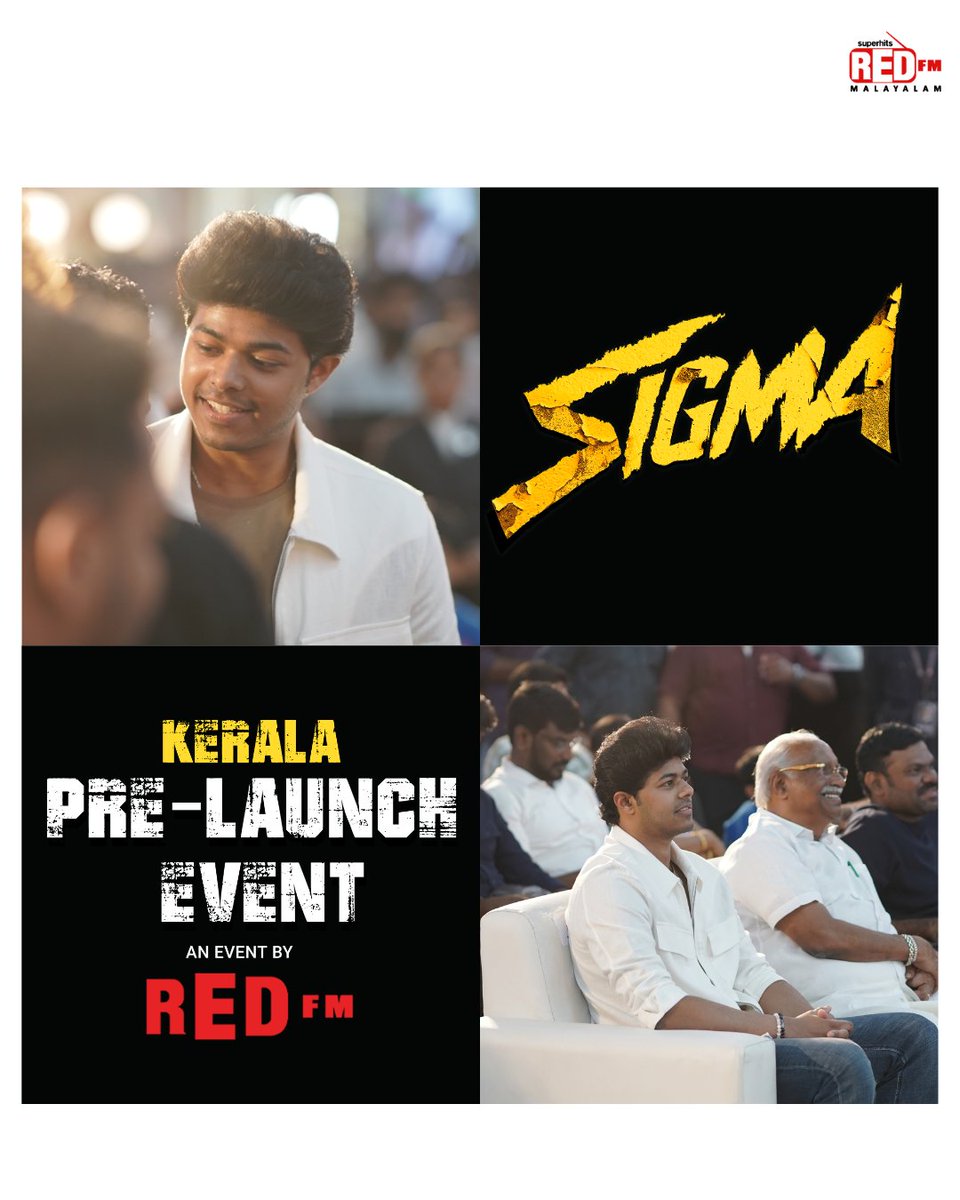 RedFMMalayalam's tweet photo. Saps from the grand Pre-Release Event of SIGMA.
#RedFM #RedFMMalayalam #Sigmamovielaunch #Kochievents #JasonSanjay https://t.co/dQeZYJUdgv