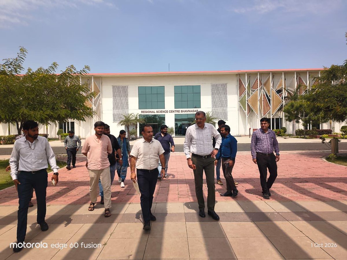 InfoGujcost's tweet photo. Big things are taking shape @RSCBhavnagar  

Director General @infogujcost @DdJadeja749   reviewed the on-site preparations for the upcoming #Hackathon and provided valuable guidance to strengthen the 36-hour innovation journey and empower young problem-solvers.

Mark your calendars for 6–9 October 2026 @RSCBhavnagar 

Get ready to witness an exciting showcase of innovation, technology and creativity as young innovators come together to develop solutions to real-world challenges.

Students are gearing up to innovate, build and transform ideas into solutions!

#Hackathon2026 
#RSCBhavnagar 
#ROBOFESTGujarat
#STEMInnovation 
#TechInnovation 
#YoungInnovators
