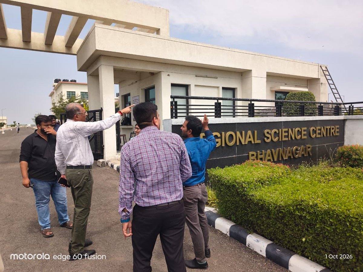 InfoGujcost's tweet photo. Big things are taking shape @RSCBhavnagar  

Director General @infogujcost @DdJadeja749   reviewed the on-site preparations for the upcoming #Hackathon and provided valuable guidance to strengthen the 36-hour innovation journey and empower young problem-solvers.

Mark your calendars for 6–9 October 2026 @RSCBhavnagar 

Get ready to witness an exciting showcase of innovation, technology and creativity as young innovators come together to develop solutions to real-world challenges.

Students are gearing up to innovate, build and transform ideas into solutions!

#Hackathon2026 
#RSCBhavnagar 
#ROBOFESTGujarat
#STEMInnovation 
#TechInnovation 
#YoungInnovators