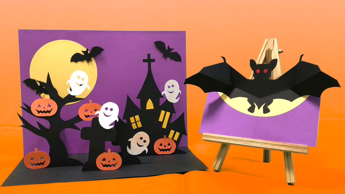 hand_funky's tweet photo. ハロウィンの夜、カードを開くと黒い翼が音もなく広がる。まるで、閉じ込めていた何かを解き放ってしまったかのよう。

コウモリが飛び出すポップアップカードの作り方
https://t.co/6m29hlgUcV

#ハロウィン #ポップアップカード https://t.co/XJhtrXdQSJ