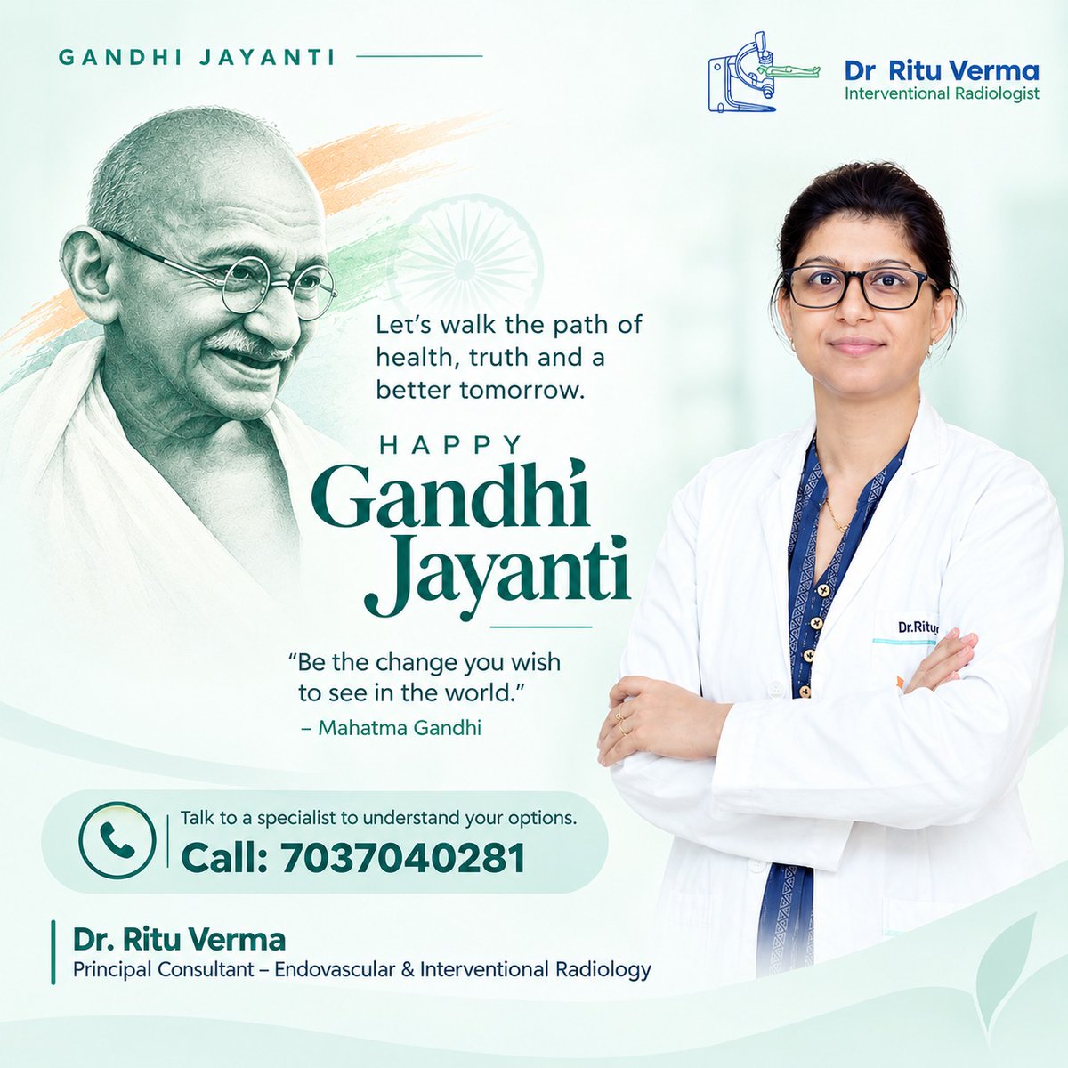 dr_rituverma's tweet photo. #GandhiJayanti2026 ๐ฎ๐ณ
Remembering Mahatma Gandhi and the timeless #valuesoftruth, #peace, #compassion, and #service.
May these values continue to inspire positive action and care for others.
2 October 2026
#GandhiJayanti #MahatmaGandhi #DrRituVerma https://t.co/xv6NsFBExU