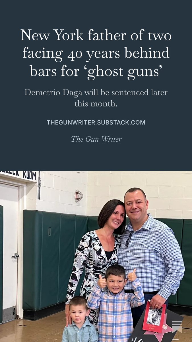 HT_GunWriter's tweet photo. New York father of two facing 40 years behind bars for "ghost guns."  https://t.co/7PQs8FJYnN @2AFDN https://t.co/qycshEf9Pn