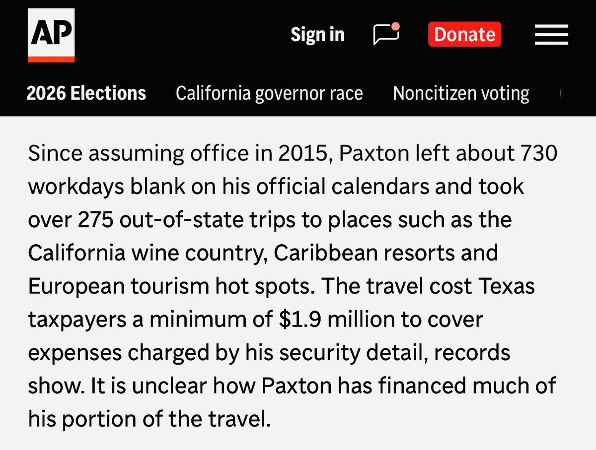 RonFilipkowski's tweet photo. Ken Paxton is a corrupt con man who has used his office to enrich himself and live a lavish lifestyle with his various mistresses at taxpayer expense. https://t.co/DYYqzJcFsD