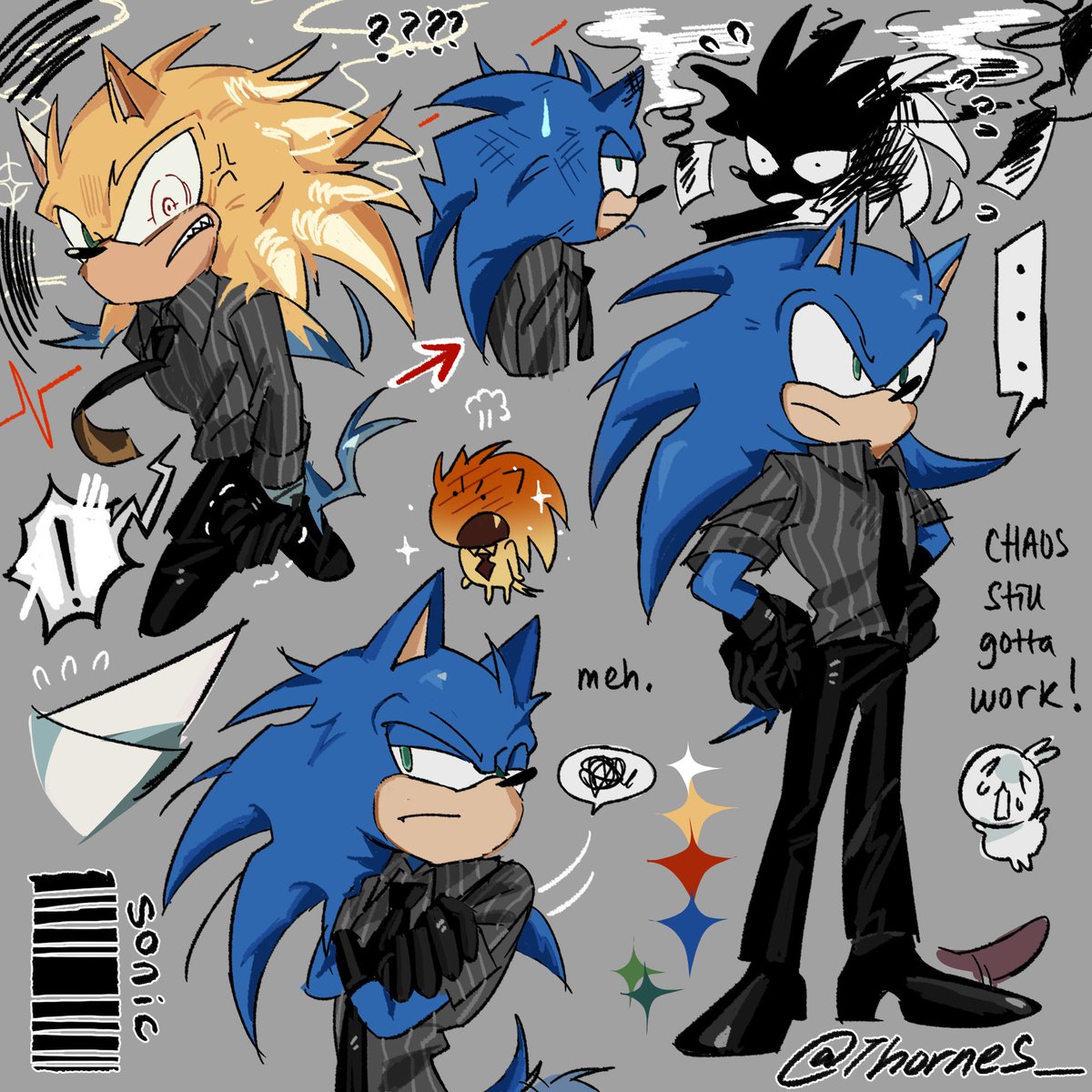 GamblingThornes's tweet photo. Fleetway if he was a office worker lol https://t.co/e3AZkSKFg0
