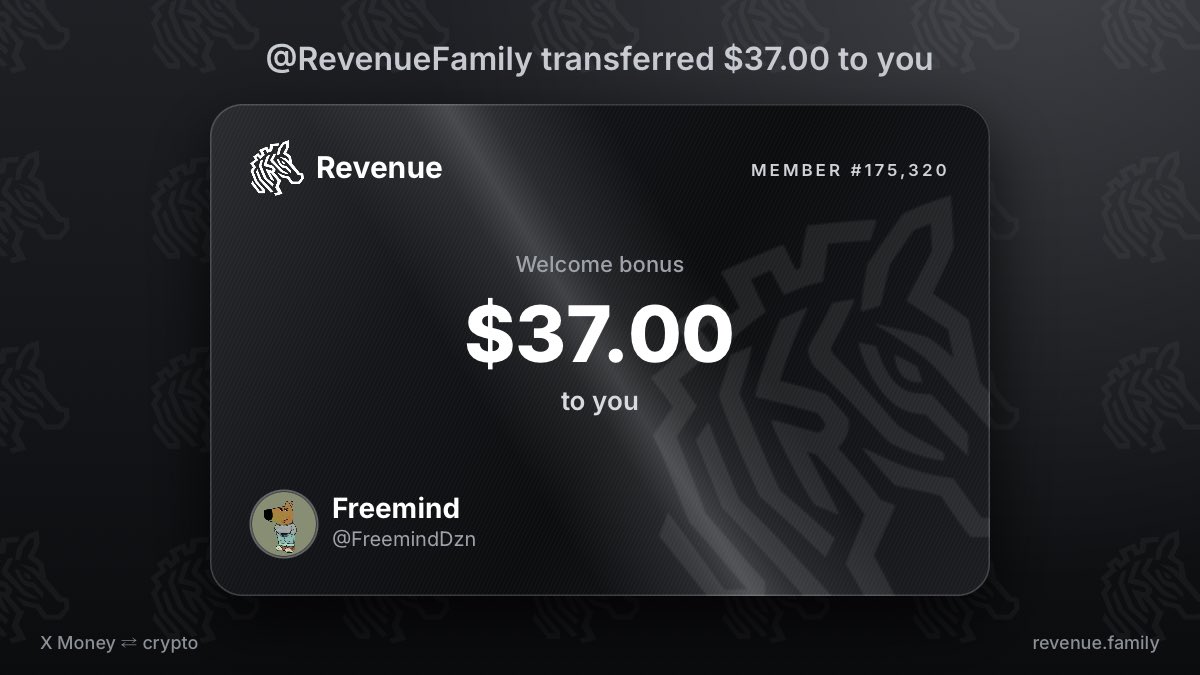 FreemindDzn's tweet photo. @RevenueFamily Reporting in with $37.00 from @RevenueFamily https://t.co/plLXkAAk5c