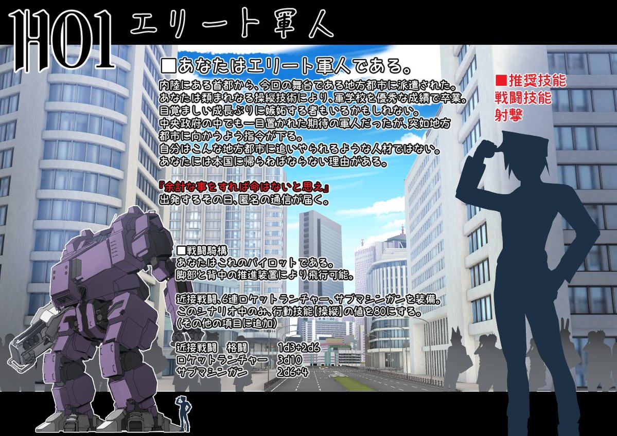 teradateko's tweet photo. #月初めだし自作シナリオ宣伝する
クトゥルフ神話TRPG（7版）
「僕が地上に帰るまでに出来る事を」

獣人×エリート軍人のバディ物です。
テスプしたらこれはエモシだって言われました！
なんか獣人がいっぱい出てきたりします！

KP依頼歓迎です💪
https://t.co/JVvLrieEM1 https://t.co/9kWfEnSpTQ
