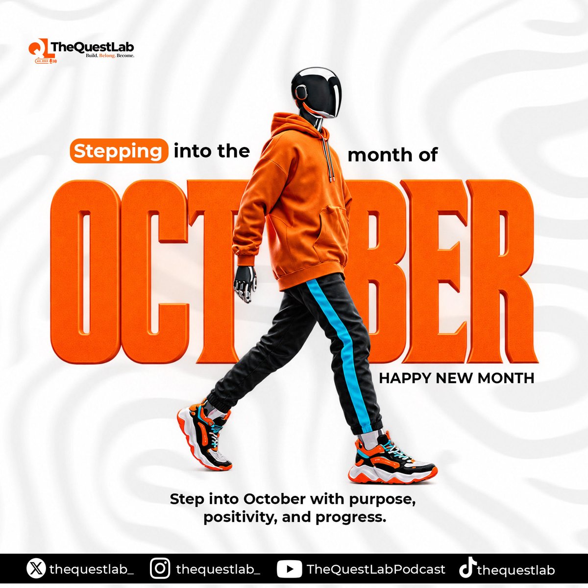 thequestlab_'s tweet photo. A new month. A fresh chapter. New possibilities.

May October bring us greater opportunities, meaningful connections, remarkable progress, and reasons to celebrate.

Happy New Month from TheQuestLab! 🚀
#fyp https://t.co/i5Z5QVYG8Z