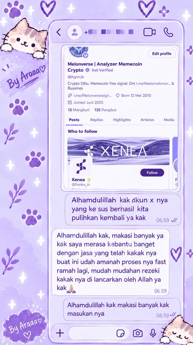 barietf's tweet photo. Sadap WhatsAp &amp; Lacak lokasi 🛍️.⊹౨ৎ˚⟡💜

✧˚ Jasa Pemulihan Akun
- instagram, tiktok, whatsapp, line, facebook, x, gmail, telegram dan lain”

✧˚ Jasa Hapus Akun
- facebook, tiktok, instagram, line, whatsapp, twitt / x, dan lain”

Konsultasi ? Silahkan klik wa di bio ya જ⁀➴♡ https://t.co/fYpSIqyFcU