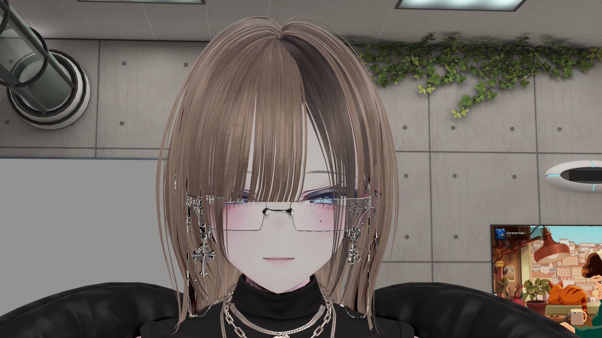yumewo_VR's tweet photo. 白目のとこにSSAOの影が入ってて怖いなと思ったのでマスクを入れたら何故か髪にメッシュが入りました。これは、何？本当に。 https://t.co/COBHjd8nFY