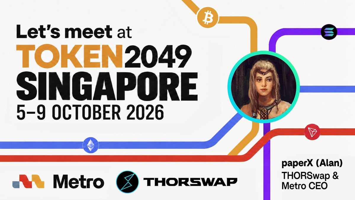 paperX_Art's tweet photo. Travelling to @Token2049 this weekend 🛫

I'll be representing @THORSwap @MetroXchange. Love to connect with builders, protocols, educators &amp; anyone serious about Bitcoin, DeFi, crosschain, privacy and consumer apps.

Let's chat onchain and self-custody. Here with an open mind 🤝 https://t.co/WS2iXNoDHR
