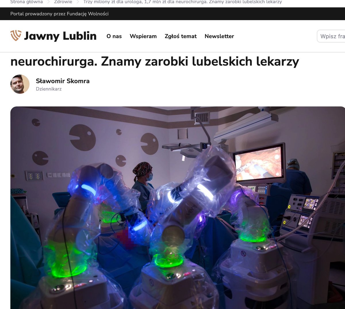 KonradKrajewsk6's tweet photo. Prawie 3 MLN ZŁ dla jednego urologa. 
Jawny Lublin opublikował właśnie dane o kontraktach medycznych w Lublinie za 2025 rok:   
🔹 Urolog (1 WSK): 2,98 mln zł
🔹 Neurochirurg (USK 4): 2,03 mln zł
🔹 Neurochirurg (1 WSK): 1,72 mln zł
🔹 Kardiolog (1 WSK): 1,66 mln zł

Gdzie leży granica między uczciwą stawką za ratowanie życia a drenowaniem budżetu NFZ?