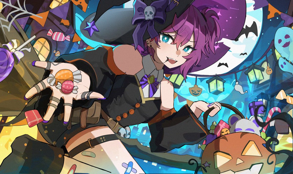 Moe_w0lf's tweet photo. Here, have a little October treat 👻;> 
🎨@/Raliire https://t.co/CRlruTI33j