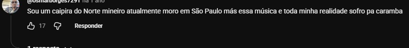 Cassolismo's tweet photo. Tu abre uma música sertaneja e tem esse comentário tu ja sabe q vai ser boa https://t.co/GrHzb1cn0n