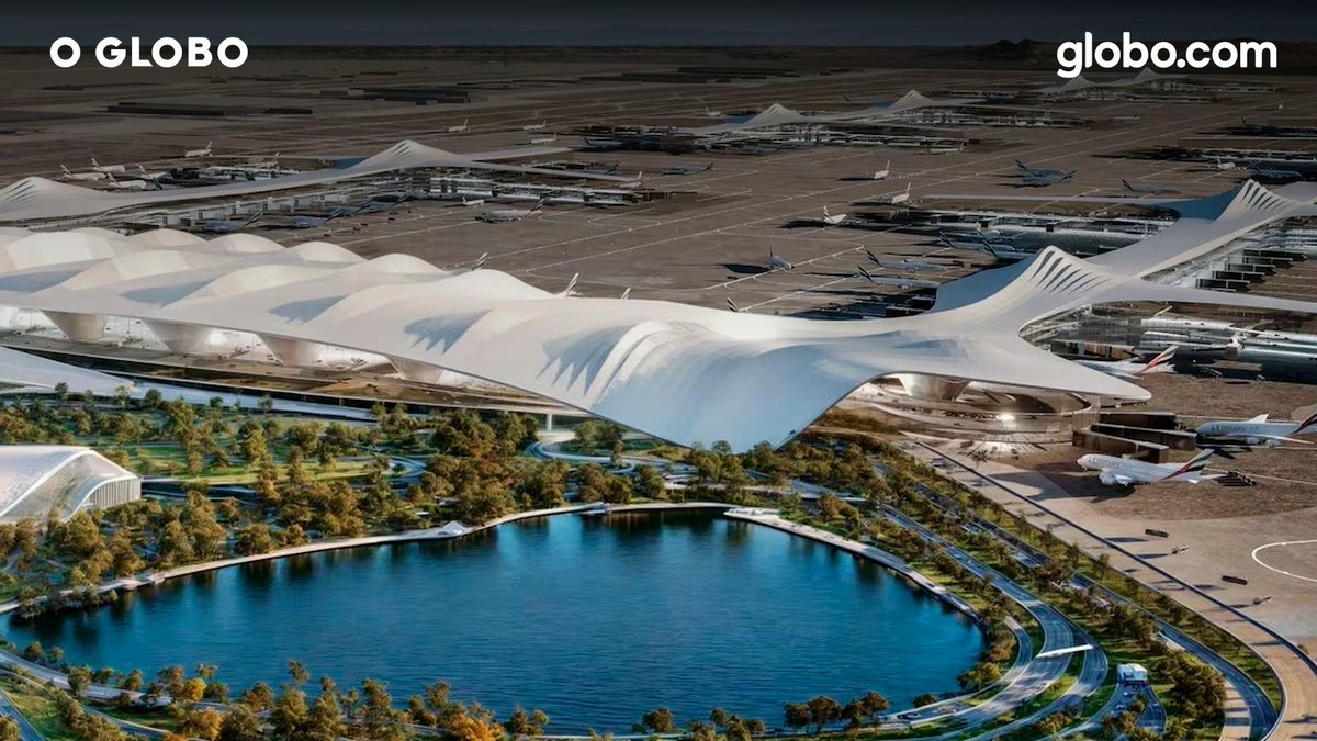 oficialglobocom's tweet photo. Dubai inicia expansão de aeroporto que poderá se tornar um dos maiores do mundo e receber até 260 milhões de passageiros por ano. Veja mais: https://t.co/2SxrPEqTl9
#gcomMundo https://t.co/xYWweCa1eJ