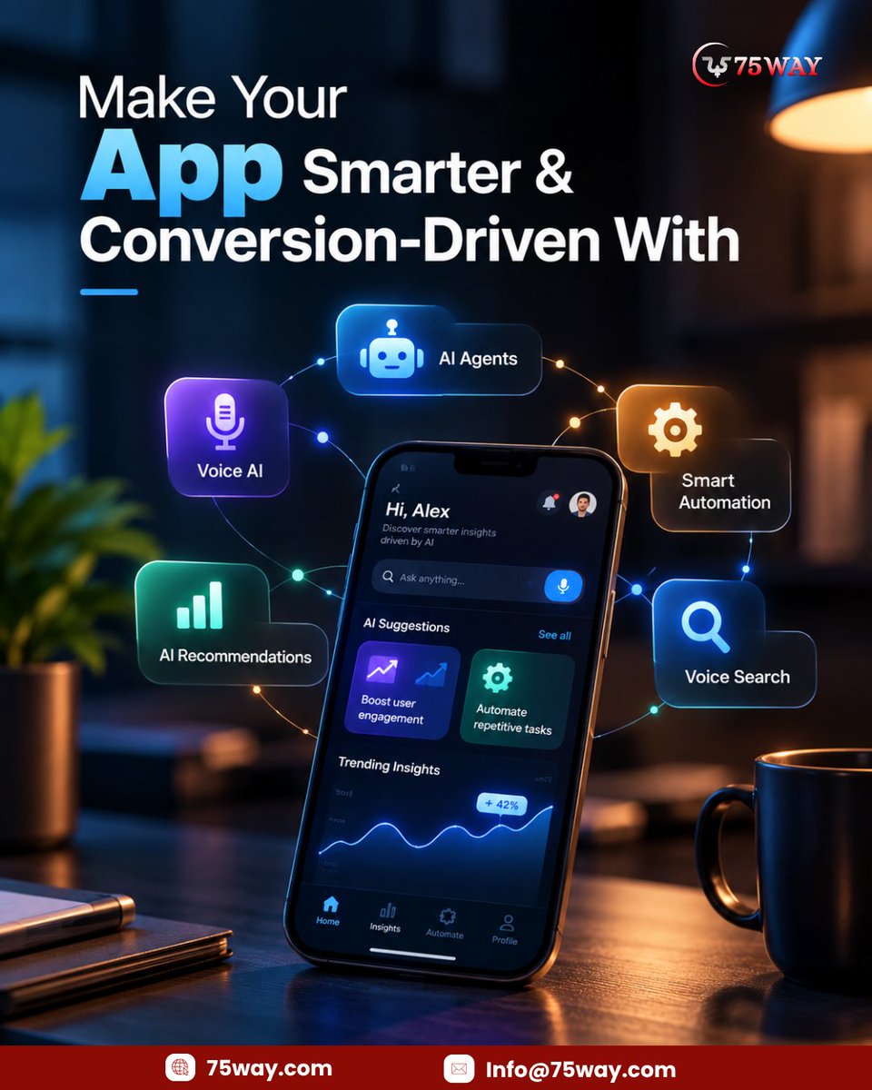 75way2success's tweet photo. ๐ฑ Your App Is Live. But Is It Actually Driving Growth?
Integrate AI Agents, Voice AI & Smart Automation in Your App
.
.
๐ Get Your Strategic Roadmap Now
https://t.co/Ar89IPlOfI
#appdevelopment #aiappdevelopment #aiforbusiness #aiautomation #voiceai
#usstartups #usbusinesses https://t.co/6oux7InSOc