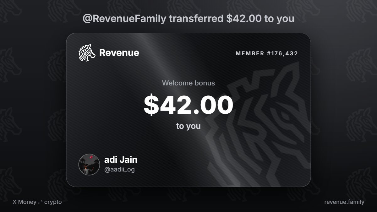 aadii_og's tweet photo. @RevenueFamily I am in. $42.00 from @RevenueFamily https://t.co/1bZqo9BZBR