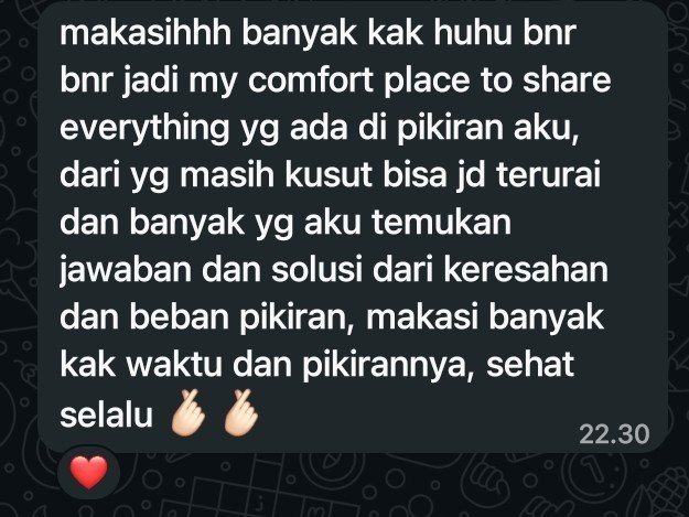 Rossavelle__'s tweet photo. testi dari cust yang repeat order💌

halo aku april lulusan psikologi open jasa curhat dengan harga affordable🌻
kalo kamu butuh teman cerita juga, aku siap dengerin🙆🏻 chat link di bio ya buat booking sesi #jasacurhat #zonauang #bealanja https://t.co/btOzfLsrnG