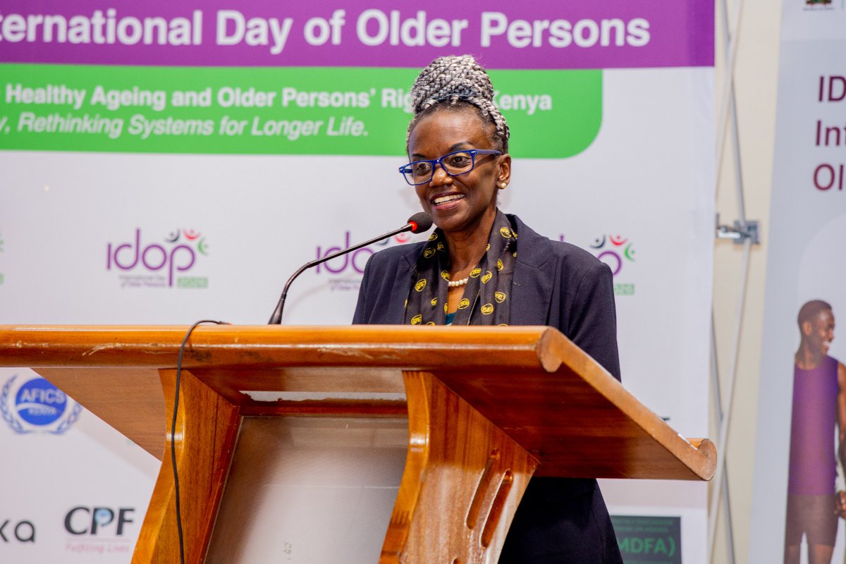 IDOP_KE's tweet photo. "We are here to celebrate the older persons whose work and sacrifice have helped build our country and communities. You have built families, cultivated the land, served in our institutions and sustained our communities."- Mendi Njonjo, Director @KCBFoundation 
#AgeingWithDignity https://t.co/MeEIcV7V5b